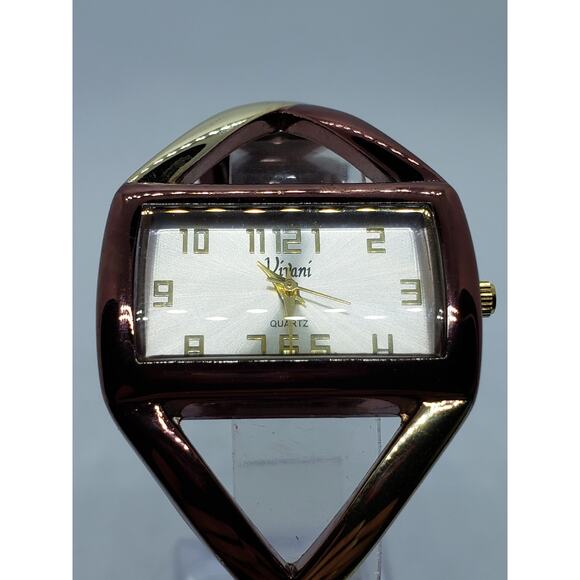 Vivani K2065AKL 0317. Large rectangle silver iridescent face bangle style band